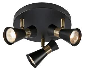 FOLIE REFLEKTOR ROUND 3L BLACK/ANTIQUE BRASS GU10 MA108626