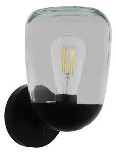 VANJSKA ZIDNA LAMPA 1xE27 60W, IP44, ALUMINIJ/STAKLO/CRNA DONATORI 98701
