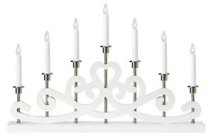 NIGHTFALL SVIJEĆNJAK White/Satin Nickel 7x3W/E10/150cm MA705965
