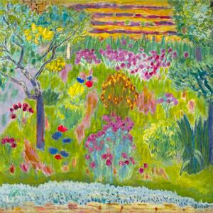 Reprodukcija The Garden (Vintage Bright Vibrant Retro Square Landscape Painting) - Pierrre Bonnard