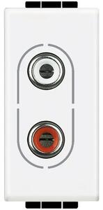 AUDIO UTIČNICA RCA×2 LIVING LIGHT BIJELA N4281