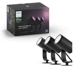 Lily HUE WACA VANJSKI REFLEKTOR SA ŠILJKOM CRNI 3x8W 24V 8718696167960