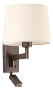 ARTIS BRONZE ZIDNA SVJETILJKA WITH READER BEIGE SHADE FR68492-02