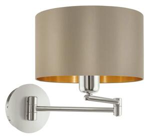 ZIDNA LAMPA 1xE27 NA POTEZ, NIKL-MAT SIVOZELENA MASERLO 95055