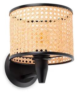 MAMBO BLACK ZIDNA SVJETILJKA RATTAN LAMPSHADE 1xE27 fi210* FR64307-47