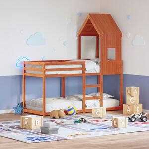 VidaXL Krov za dječji krevet voštano smeđi 60 x 99 x 139,5 cm borovina