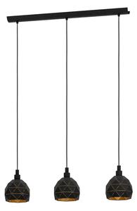 VISILICA 3xE27 D-750, CRNA ROCCAFORTE 97846