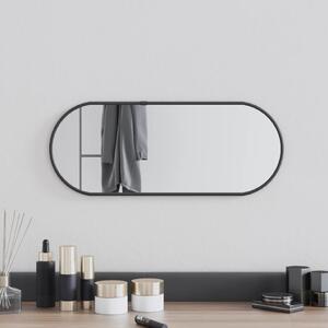 VidaXL Zidno ogledalo crna 50x20 cm ovalno