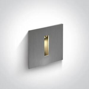 UGRADBENA ZIDNA SVJETILJKA LED 3W/3000K/120lm/24°/350mA IP54 ALUMINIJ DM68004/AL/W