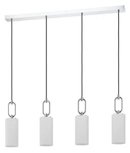 VISILICA 4xE27 D-1010, KROM, CRNI KABL/BIJELO STAKLO MAJANA 390129