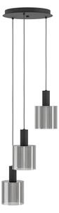 VISILICA 3xE27 CRNA/ CRNO PROZIRNO STAKLO GOROSIBA 98754