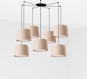 SAMBA BLACK VISILICA BEIGE RIBBONED LAMPSHADE FR64314-44-7L