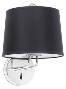 MONTREAL CHROME ZIDNA SVJETILJKA BLACK SHADE FR24031-03