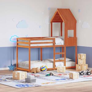 VidaXL Krov za dječji krevet voštano smeđi 55 x 84 x 132 cm borovina