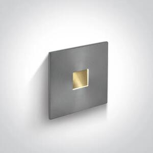 UGRADBENA ZIDNA SVJETILJKA LED 1W/3000K/40lm/60°/350mA IP54 SIVA DM68004A/AL/W