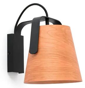STOOD BLACK+WOOD ZIDNA SVJETILJKA E27 MAX 20W FR29844