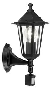 VANJSKA ZIDNA LAMPA 1xE27 SENZOR, CRNA LATERNA 4 22469