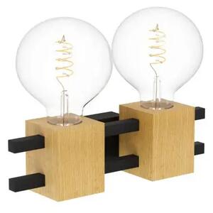 ZIDNA LAMPA 2xE27 D-315, CRNO/SMEĐA LEVANTARA 390192
