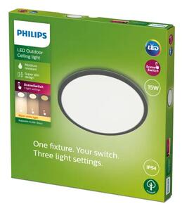 SuperSlim LED VANJSKA PLAFONJERA SSW 15W 27K CRNA IP54 8719514417977
