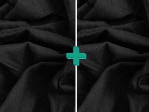 2x plahta jersey EXCLUSIVE 90x200 cm crna