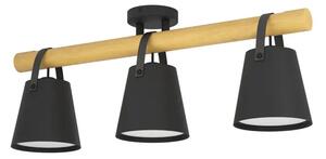 PLAFONJERA 3x E27 DRVO/CRNA BOYLE 43635