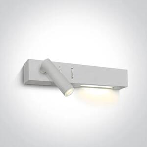 ZIDNA SVJETILJKA LED 3+6W 480lm 3000K BIJELA 30CM LIJEVA DM65146/W/W