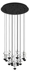 VISILICA/15, LED 15X2,5W, PROM 500, CRNA/KRISTAL PIANOPOLI 390277