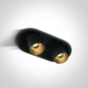 UGRADBENA SVJETILJKA 2×LED/7W/3000K/2×520lm/36°/700mA CRNA DM11207C/B/W