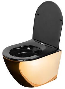 Viseća WC ŠKOLJA Carlo Mini Flat Gold/Black