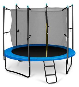 KLARFIT Rocketboy 250, 250 cm trampolin, unutarnja sigurnosna mreže, široke ljestve, plava