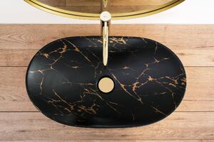 Nadgradni umivaonik REA Royal In Black Marble Gold