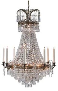 LÄCKÖ CROWN LUSTER 9L ANTIQUE/BRILLIANT E14 MA100659