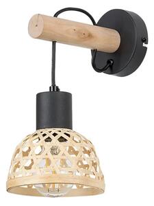 RATTAN ZIDNA SVJETILJKA E27 1X MAX 15/CRNA/IP20 RA71025