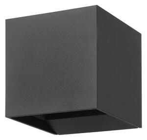VANJSKA ZIDNA LAMPA 2xLED 2X2,8W, 100X100 KOCKA ANTRACIT CALPINO 3 901065