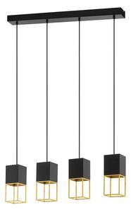 VISILICA 4xLED GU10, 4X5W, CRNO/ZLATNA MONTEBALDO 97734