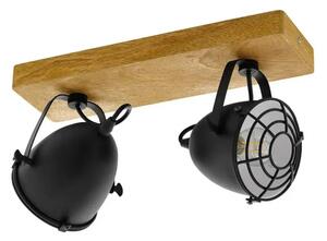 STROPNA LAMPA 2xE14, DRVO/CRNA GATEBECK 44092