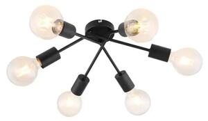 LAMAR STROPNA SVJETILJKA E27 6X MAX 40/MAT CRNA/IP20 RA3990