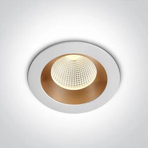 BIJELA/STARO ZLATNA UGRADBENA SVJETILJKA LED 3W WW 350mA DARK LIGHT DM10103E/W/BS/W