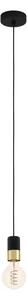 VISILICA 1xE27 KABEL SA GRLOM CRNA/MESING CALARI 31075