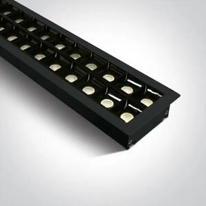 UGRADBENA SVJETILJKA LED 96pcs SPOTS UGR17 40W WW 1300mm 34d LINEAR 230V CRNA DM38150BR/B/W