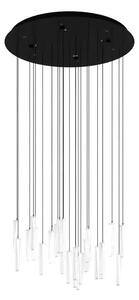 VISILICA 6xLED. 6X5,4W, 3060lm, PROM 530, CRNA/KRISTAL SARDENARA 390209