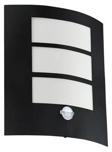 VANJSKA ZIDNA LAMPA 1xE27 SENZOR, CRNA CITY 99568