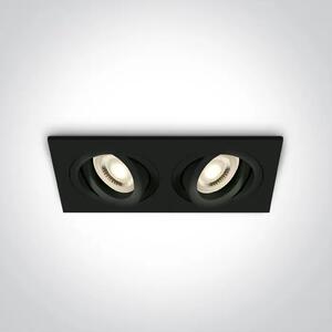 UGRADBENA SVJETILJKA 2×GU10/50W/MR16/230V IP20 CRNA DM51205ABG/B