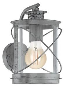 VANJSKA ZIDNA LAMPA 1xE27 ČELIK/SREBRNO ANTIK HILBURN 94866