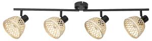 RATTAN REFLEKTOR E14 4X MAX 15/MAT CRNA/IP20 RA3136