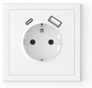 043-519 ADRIA - ŠUKO UTIČNICA 2P+E/16A/250V/VIJAK + USB A + USB C BIJELA 3856024407786
