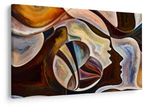 Slika - Apstrakcija glava (90x60 cm)