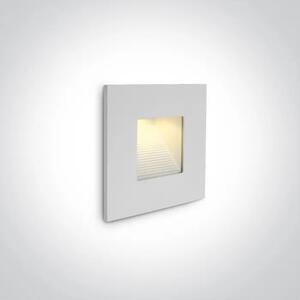 UGRADBENA ZIDNA SVJETILJKA LED 1W/80lM/3000K/IP44/85x85mm/BIJELA DM68006N/W