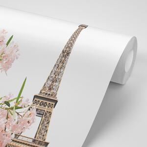 Fototapeta Eiffelov toranj i ružičasto cvijeće