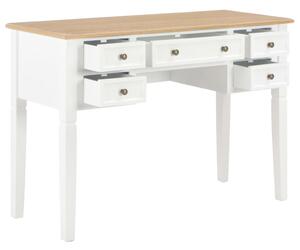 VidaXL Pisaći stol bijeli 109,5 x 45 x 77,5 cm drveni
